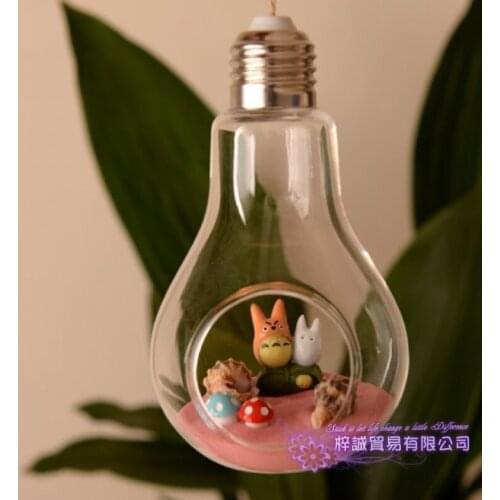 Light Bulb Glass Vase Terrarium Vases Cute Flower Pots Tabletop Glass Modern Vaso Wedding Air Planter Decorative Vase