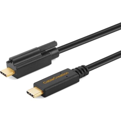 USB C to USB C Cable(3A), 3 Gen 2 Screw Locking USB 3.1 Type C to Type C Cord, Compatible MacBook Pro, Nintendo Switch