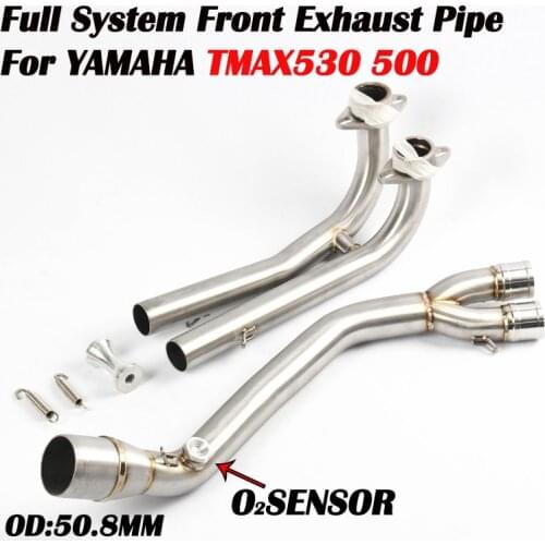 GP Racing Moto Exhaust Full system Header Pipe FOR Yamaha T-MAX Tmax 500 530 T-MAX 500 530 2008-2016 2017 2018 Without Exhaust