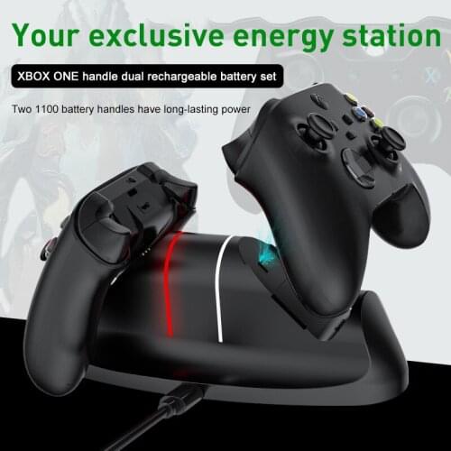 Game Controller Charger 1100mAh Game Controller Charger Base Battery Set For Xbox Series S/X With 2 Rechargeable Batteries