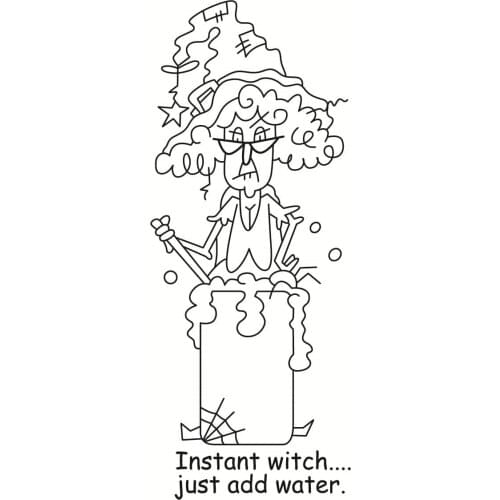 10x6 Witch Transparent Clear Rubber Stamp Sheet Cling Scrapbooking Photo Album PaperCard DIY Craft