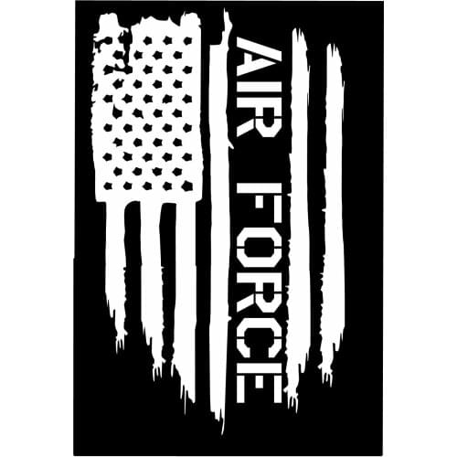 2Pcs) American flag Air Force USA Military Airmen vinyl die cut sticker decal 26.5x12.5cm
