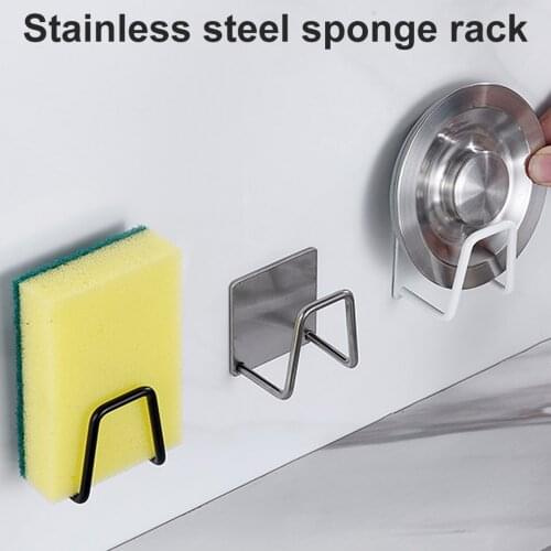 304 Stainless Steel Kitchen Sink Sponges Holder Drain Storage Shelf Wire Ball Rag Organizer Holder Kitchen Sink Accessories