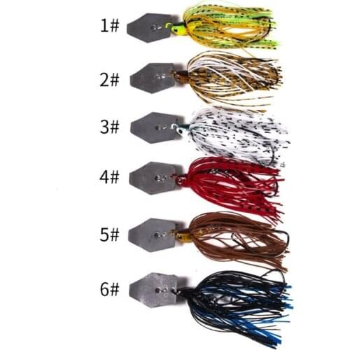 6 Pcs/Set 10cm 11g Artificial Buzzbait Fishing Lures Chatterbait Blade Crankbait Spinner Bait Fishing Accessories