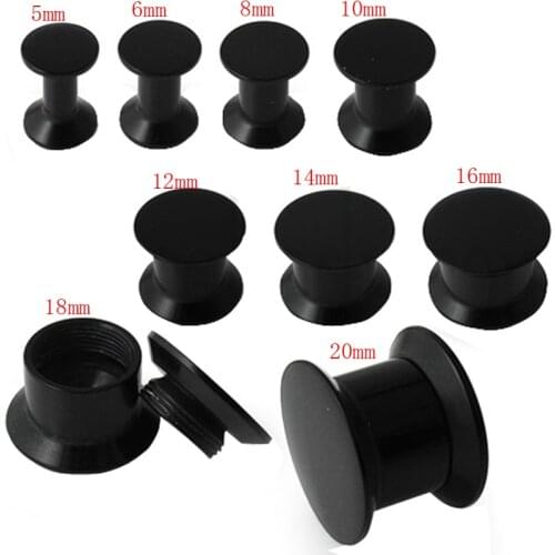 JunlowPY Acrylic Interanlly Screw Flare Flesh Tunnel Ear Plug Earring Stretcher Plug Taper Tunnel 5-20mm body jewelry