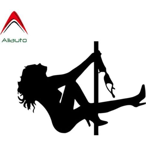 Aliauto Personality Sexy Girl Car Stickers Woman Pole Dancing Motorcycle Automobile Decoration Reflective Decals,13cm*9cm