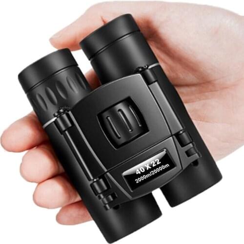 40x22 HD Binoculars Telescope with Light Night Vision Powerful Professional for Hunting Outdoor Camping Folding Mini Telescope