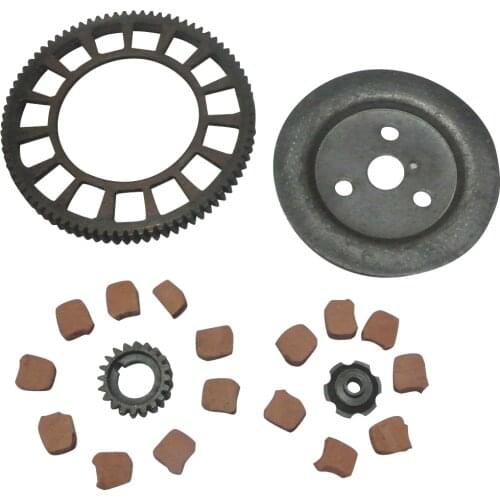 Clutch Flower Nut Big Bevel Gear + Friction Pads For 49/80CC Motorised Bicycle