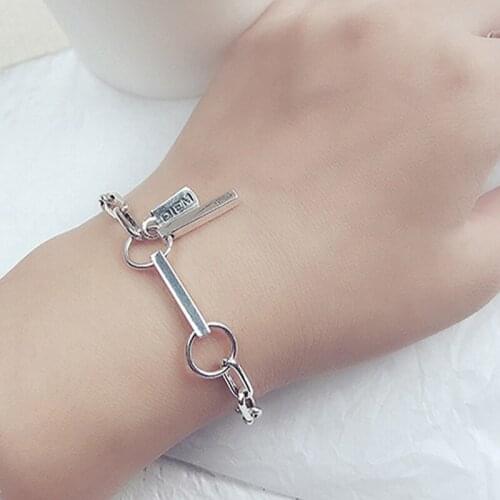 Womens Bracelets For Girls Silver Chain 925 Jewelry 2021 Couple Charms Galactic Friendship Luxury Sterling Silver Tag Circular