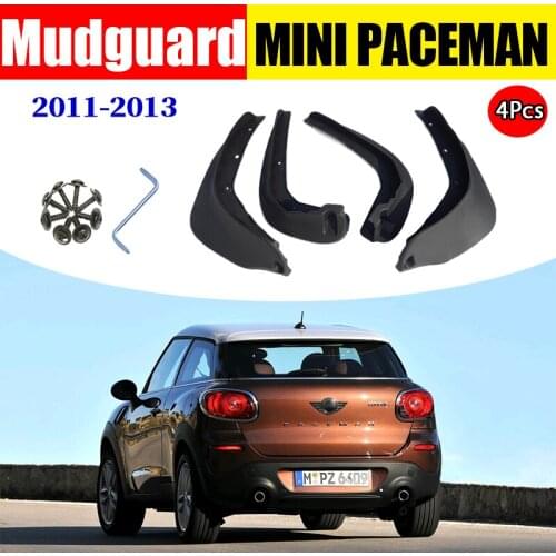 Mudflaps FOR MINI PACEMAN Mudguards Fender Mud Flap Guards Fenders Splash Car Accessories Auto Styline Front 4pcs 2011-2013