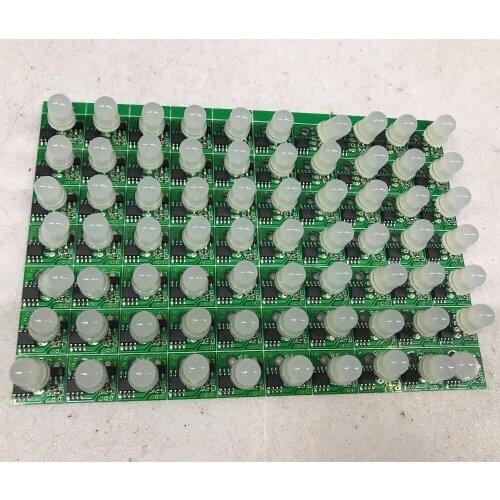 DC12V WS2811 8mm round hat led addressable pixel PCBA,1pcs 8mm round hat led;0.7W