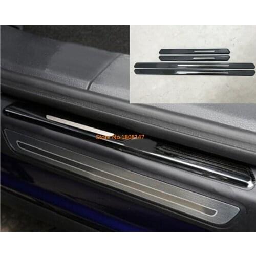 For Audi Q5 2018 2019 2020 Car Sticker Styling Stainless Steel Pedal Door Sill Scuff Plate Cover Outside Threshold 4pcs