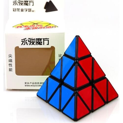 Brand Guarantee YJ Pyramid Magic Speed Cube pyramid Cubo Magico Professional Puzzle education toys for children