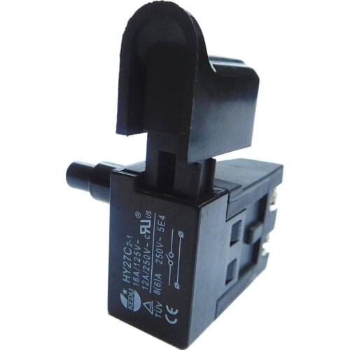 HY27C2-1 Dustproof Electric Lock On Trigger Pushbutton Switch for Cutter Hammer Circular Saw 16A/125V 12A/250V