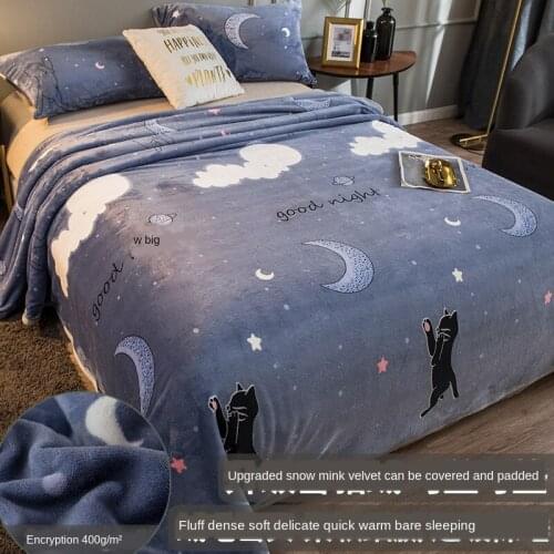 Coral blankets are fluffy plush plush to keep warm single-piece winter beds