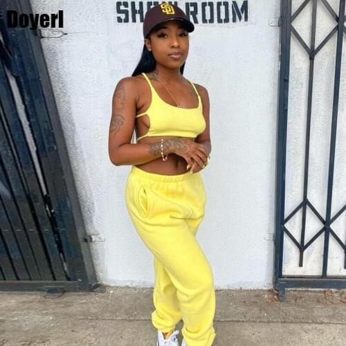 Sexy Tracksuit Women Summer Clothing 2021 Pants Sets Backless Crop Top and Sweatpants Set 2 Piece Sets Womens Outfits Sweat Suit