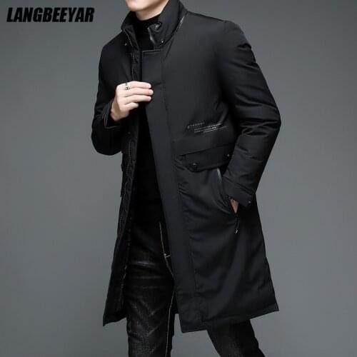 LANGBEEYAR Men's Long Parkas
