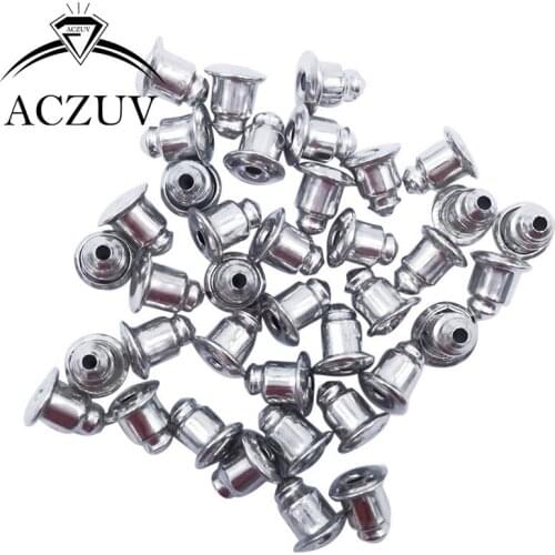 1000pcs Rhodium Plated 5x6mm Metal Bullet Shaped Earring Backs Earring Stoppers Jewelry Findings Accessories CES003