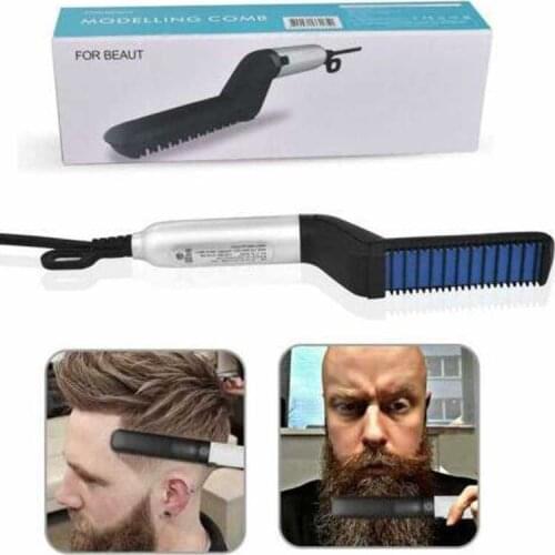 Multifunctional Hair Comb Brush Beard Straightener Hair Straighten Straightening Comb Hair Curler Quick Hair Styler For Men