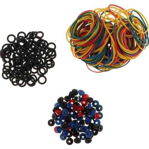300 Pieces Colorful Tattoo Grommets Nipples O Ring and Rubber Bands Set