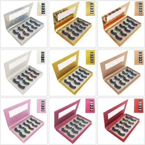 5PCS/box Fake Eyelashes 3D lashes hand made Cruelty Free natrual soft Eyelash extension contact us for wholesale or customzied