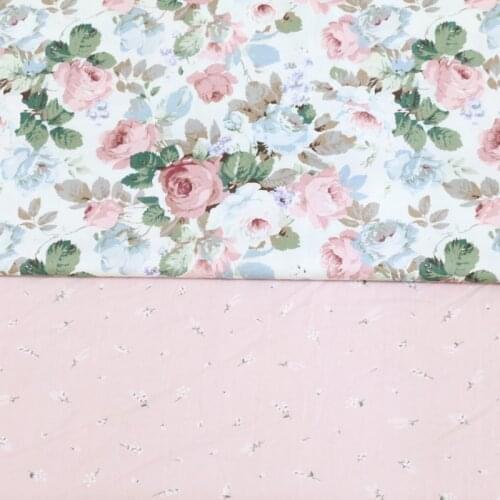 New Floral Print Twilll Cotton Fabric Diy Sewing Craft Telas Quilt Patchwork Doll Clothing Baby Home Textile Tilda Quilt Tissue