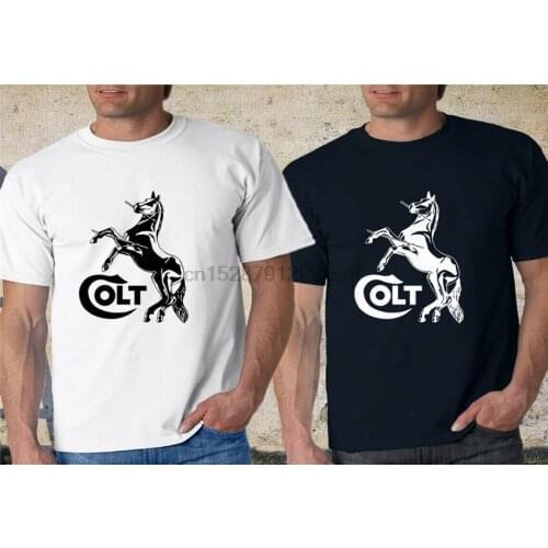 New Colt Firearms Gun Logo Men Black White T Shirt Tee Free Shipping Tee Shirt