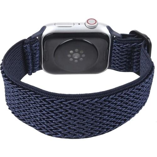 Braided Loop strap For Apple watch bands 44mm 40mm 38mm 42mm Elastic Belt Fabric Nylon bracelet for iWatch 5 4 3 se 6 band