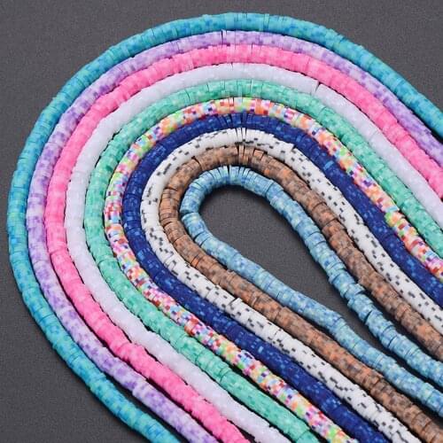 5mm Flat Round Polymer Clay Beads Chip Disk 10Pcs/Lot Loose Spacer Handmade Beads For DIY Jewelry Making Bracelet Finding