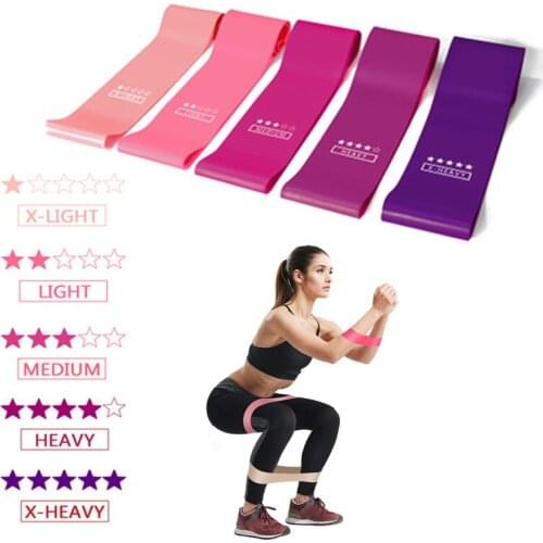 5pcs Yoga Resistance Bands Rubber Training For Sports Fitness Gum Gym Workout Equipment Exercise Loops Latex