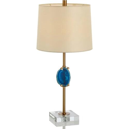 SGROW Creative Agate Table Lamp Modern Minimalist American Designer Desk Lights for Study Living Room Bedroom Lighting Fixtures