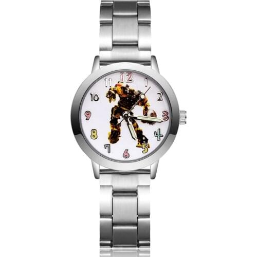 Cute Cartoon robot style Childrens Watches Kids Student Girls boys Quartz Metal steel Wrist Watch JA63-JA66