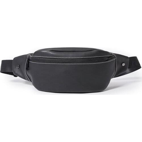 Yesetn Bag 06192021 Mens leisure sports waist bag single shoulder bag PU messenger bag