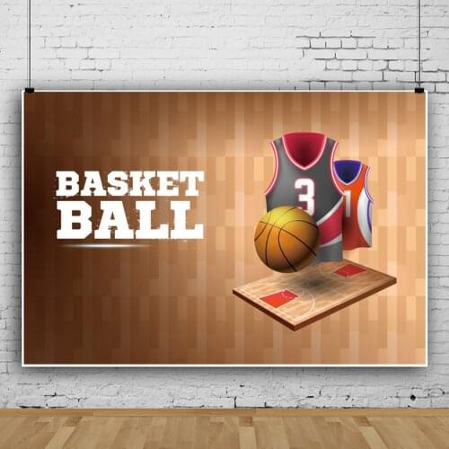 Wood Plank Basketball Jersey Boys Studio Photography Background Cloth Birthday Party Decors Photo Digital Backdrop Photocall