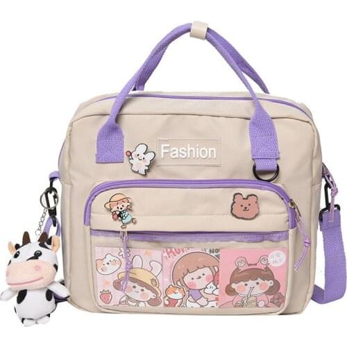 Japanese preppy style multifunction nylon schoolbag Cute cartoon soft girl ita bag backpack anime bag large capacity handbags