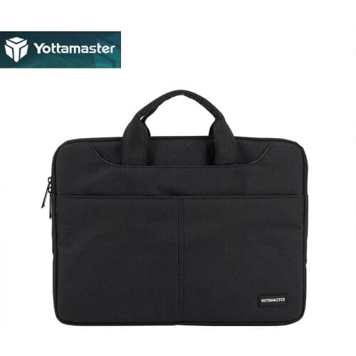 Yottamaster 13.3 Inch Laptop Bag, Waterproof Polyester Business Messenger Bag with Adjustable Shoulder Strap-Black-[DL13302-BK]