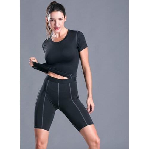 Women Running Set Gym Wear Fitness Quick Dry Running Suit Woman 2 Piece Set Women Pant And Top Compressions Suit Women Gym Cloth