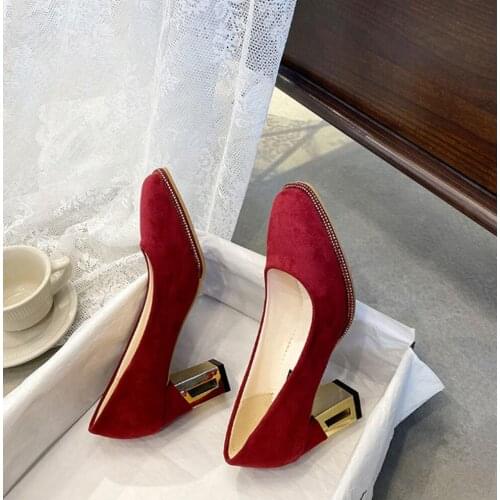 Замшевые туфли-лодочки ZMANRPING China At AliExpress