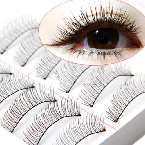 10 Pairs Soft Natural Cross Handmade Eye Lashes Makeup Extension False Eyelashes lashes makeup maquillaje eyelashe maquiagem Eye