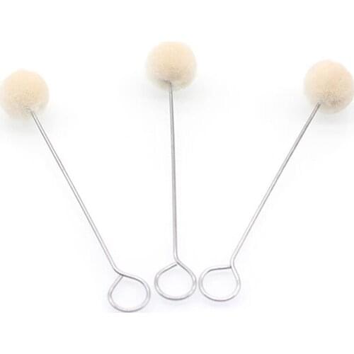 100Pcs Leather Dye DIY Artificial Wool Daubers Assisted Ball Dye Tools Leather Craft Wool Dauber & Finish Applicator Brush Kit T