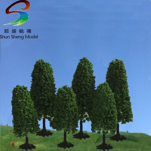 2-6pcs High 7-16cm Mix Color Mini Model Wire With tree base Tree Construction Sand Table Model Scene Model Tree