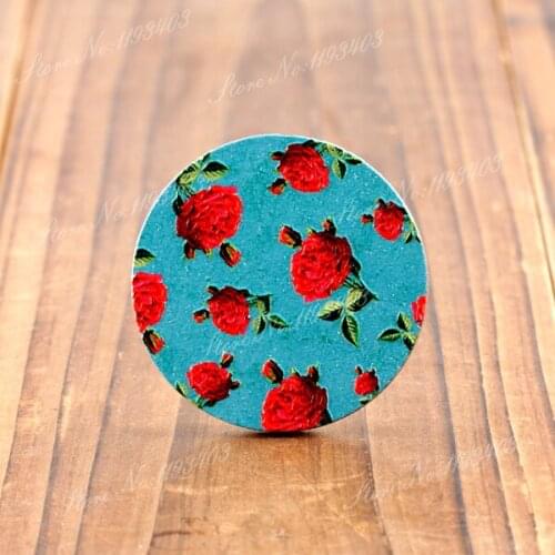 2Pcs 45mm Flower 3D Embossed Big Round Coloured Drawing Wood Cut Pendant DIY make Brooch Necklaces-(WIB-8)
