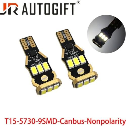 4pcs T15 LED Bulbs 5730 9SMD Canbus nonpolarity LED Backup Light 921 912 W16W LED Bulbs Car Reverse Lamp White DC12V
