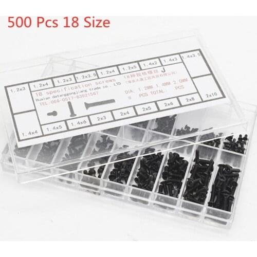 500pcs Stainless Steel Micro Sunglass Watch Phone Parts Tablet Screw Nut Multipurpose Repair Tool Set Kits
