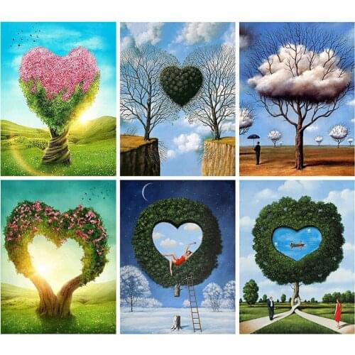 Canvas Size 5D Diy Diamond Painting Cross Stitch Kit Diamond Mosaic Embroidery " Landscape " Painting Square/Round Drill Gift