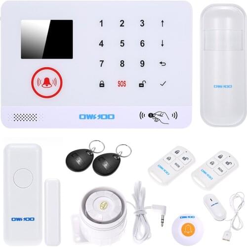 OWSOO 433MHz Wireless Zones APP Control 3G SMS Alarm System Water Sensor LCD Display Wired Siren Kits Home Burglar Alarm System