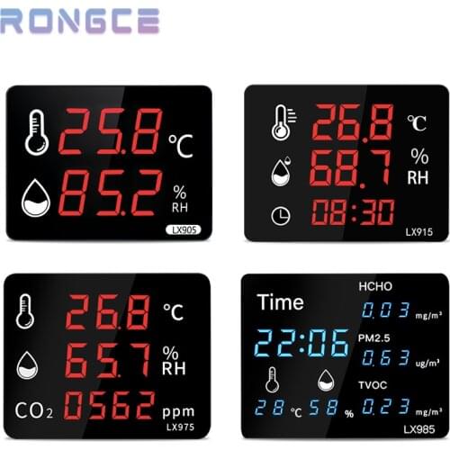 Large Digital Humidity Meter Thermometer Hygrometer Sensor Gauge LED Temperature Cold room warehouse Monitoring Display Indoor