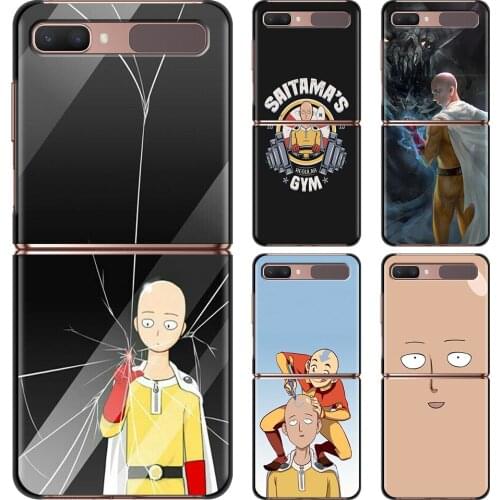 Smartphone Case For Samsung Galaxy Z Flip 3 5G Cover PC Shell Black Caso Hard Capa Bleach One Punch Man