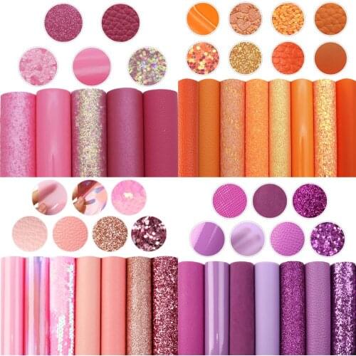 David accessories 20*33cm Synthetic Leather Set in One Color Series faux leather fabric for bows DIY Handmade Materials,1Yc12318