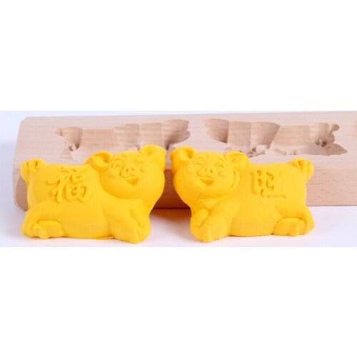 Pig Mooncake Mold Chinese Traditional Mid-autumn Festival Moon Cake Mould Tool M68E